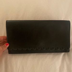 Banana Republic Black Leather Clutch